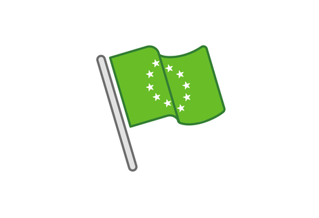 Ein Icon einer Europaflagge.