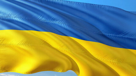 Eine Flagge der Ukraine